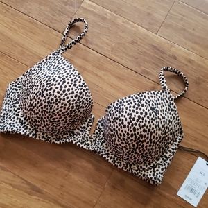 Leopard Print Bikini Top